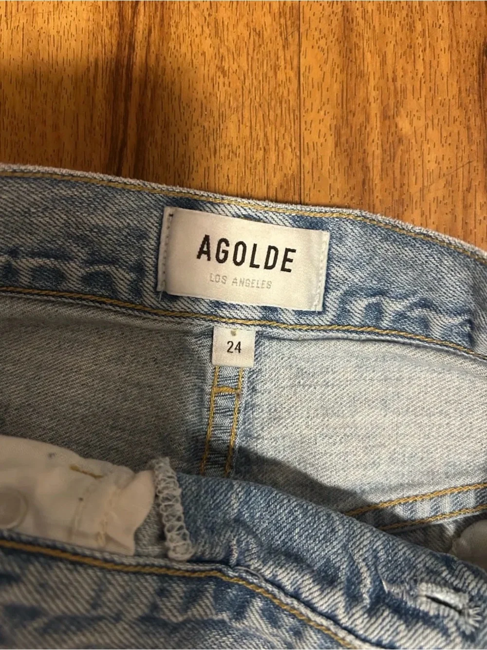 Agolde Asymmetrical Waist Straight Leg Jeans